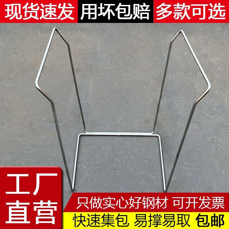 마대걸이 거치대 분리수거장 쓰레기통 이동식 야외 수거함 90-100cm 1.2cm 고인성 라운드 스틸 - 상세 이미지 2