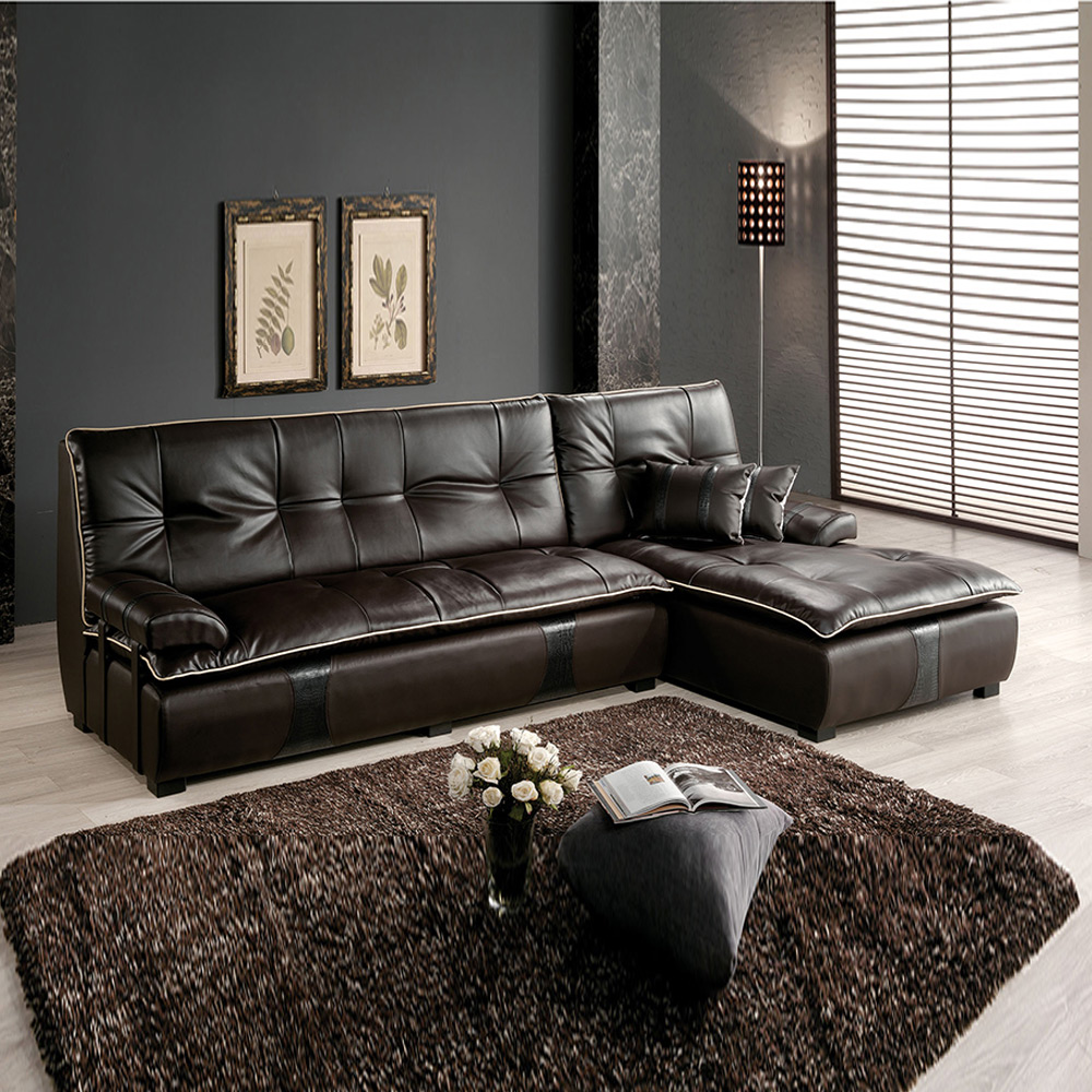 H9K 천연가죽PU 오리털 카우치소파