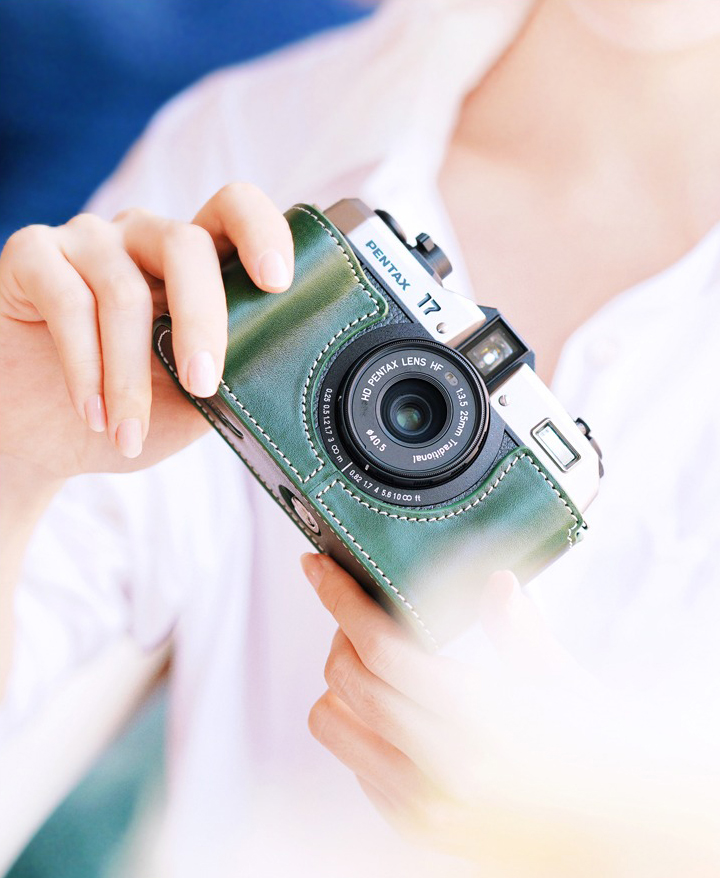 펜탁스 17 PENTAX 17 필름카메라 가죽 속사 하프 케이스 - 상세 이미지 2