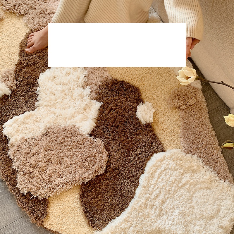 파도러그 카펫 침실 거실 담요 소파 양모 부드러운 푹신 눈 위를 걷다 60x120cm - 상품 이미지