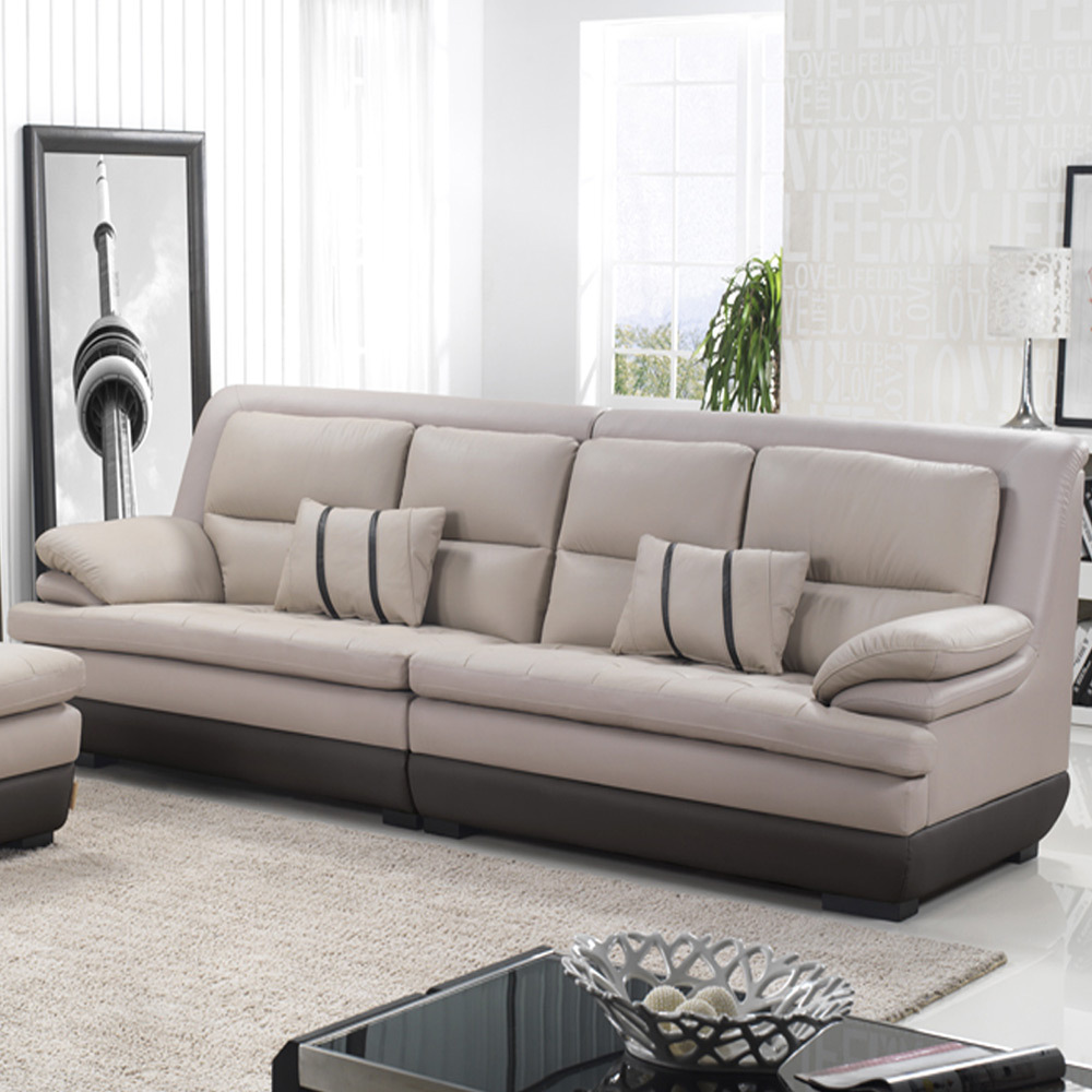 i333 천연면피가죽콤비 4인 카우치소파