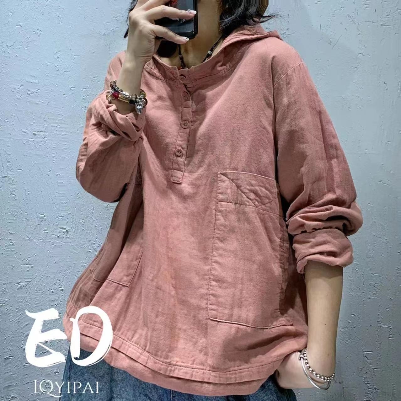 간절기 후드티 봄 가을 긴소매 미시옷 8300 - 상세 이미지 5
