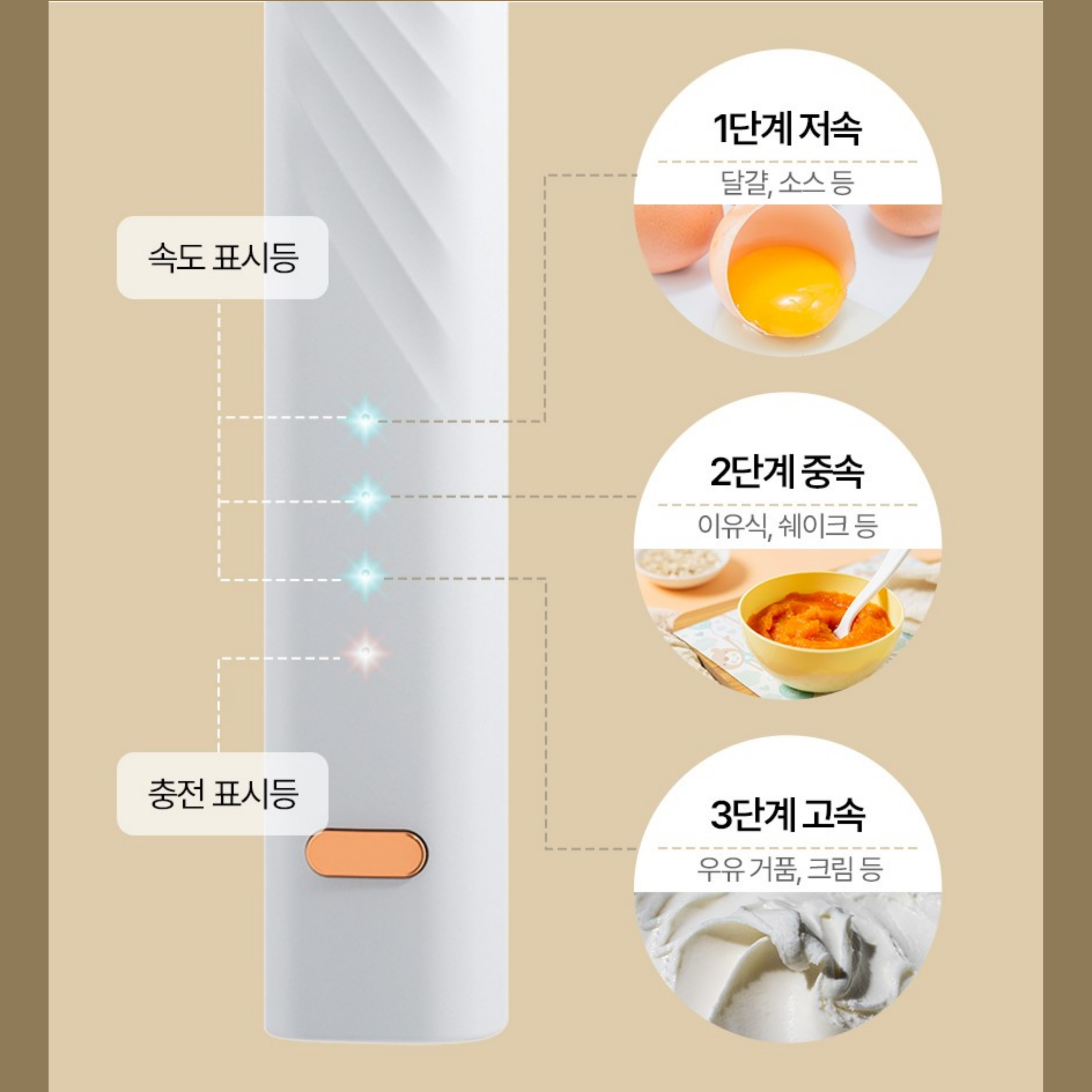 우유거품기 전동 USB충전 라떼용 미니 거품기 카페