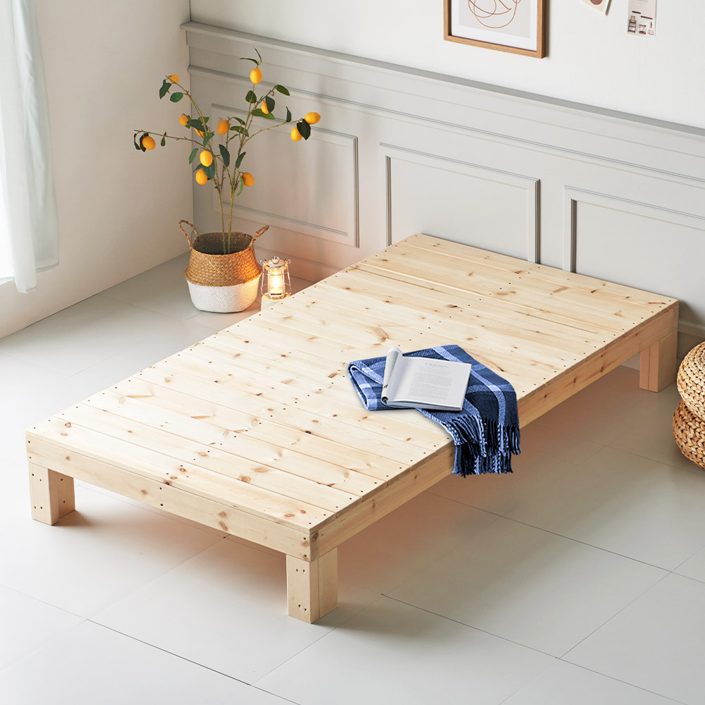 무헤드 평상형침대 바닥 프레임 매트리스깔판 조립식 틀 상판 미니 싱글
