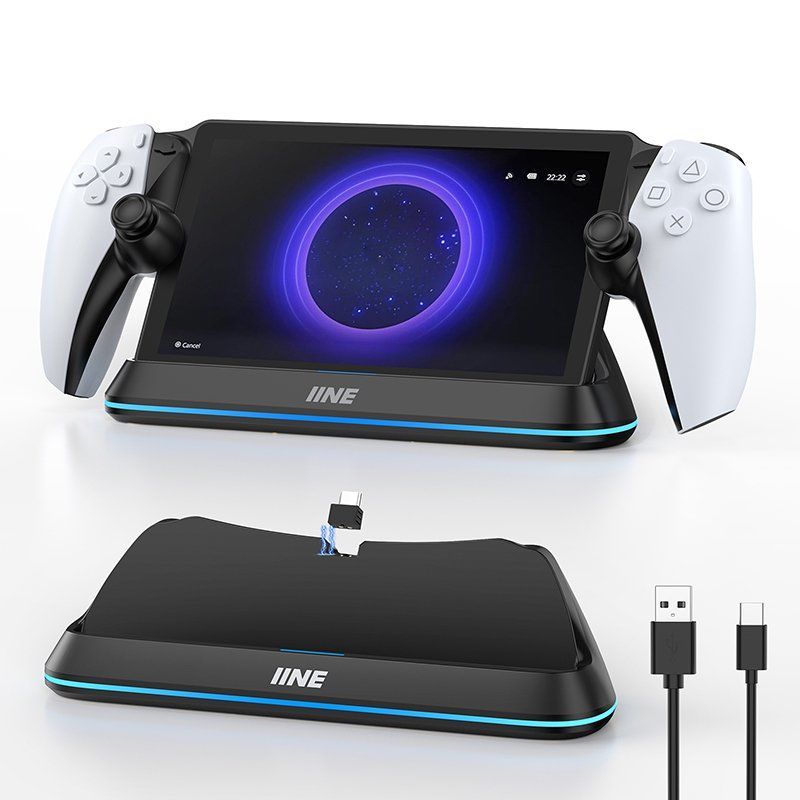 PS5 포탈 충전 베이스 충전기 RGB 라이트 거치대 포탈 듀얼센스 충전 베이스 PG-P5P03 - 상세 이미지 4