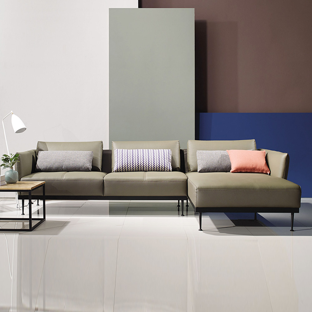 H1K 면피가죽 카우치소파