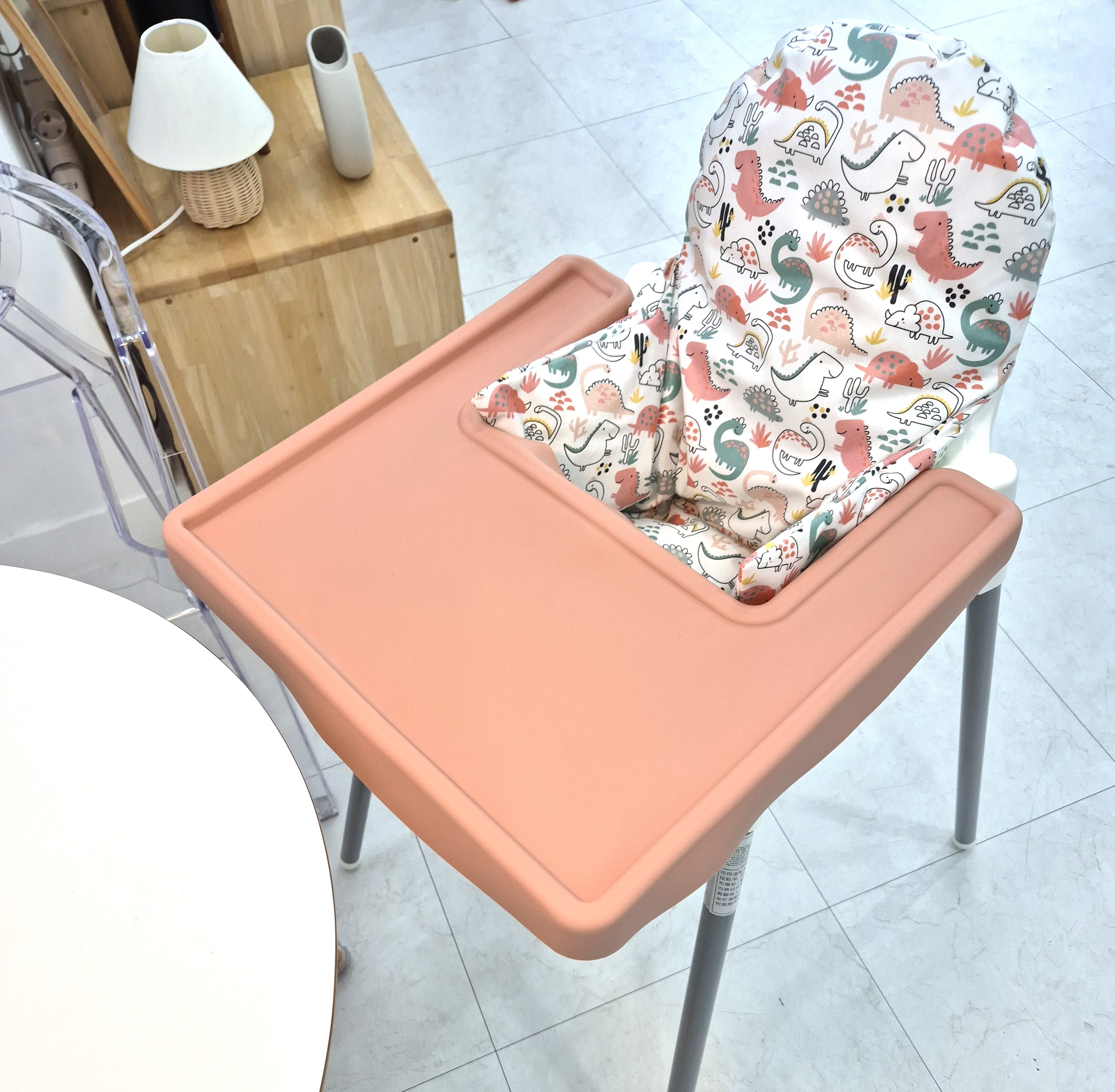 젬베베 이케아 아기의자 하이체어 안틸로프 호환 트레이 실리콘 풀커버 매트