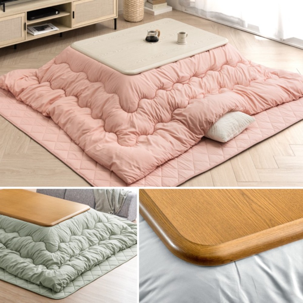 VICTORIA 일본 코타츠 온열 테이블 + 전용 이불 + 매트 3세트 120x80 겨울용