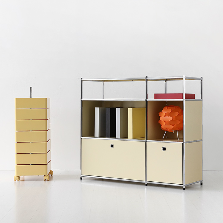 심플리 2x3 수납장 2문 BC617 1168mmx400mmx1020mm, 2단, 솔리드베이지 1337.2010 - 상세 이미지 3