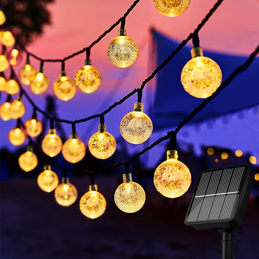 태양광 트리전구 태양열 정원등 줄조명 조명등 알전구 LED 버블 앵두 트리등 30구