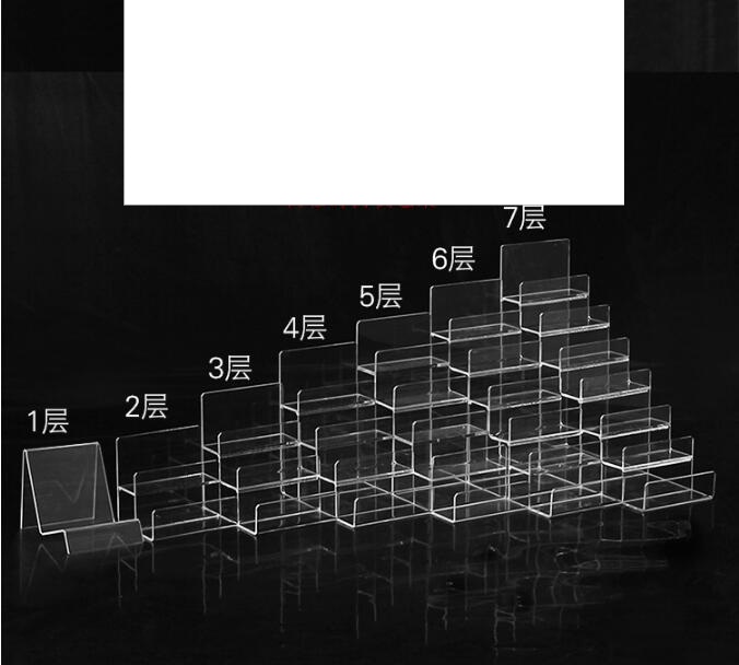 지갑 디스플레이 아크릴 진열대 소품 스탠드 다층 투명 2단 10cm - 상품 이미지