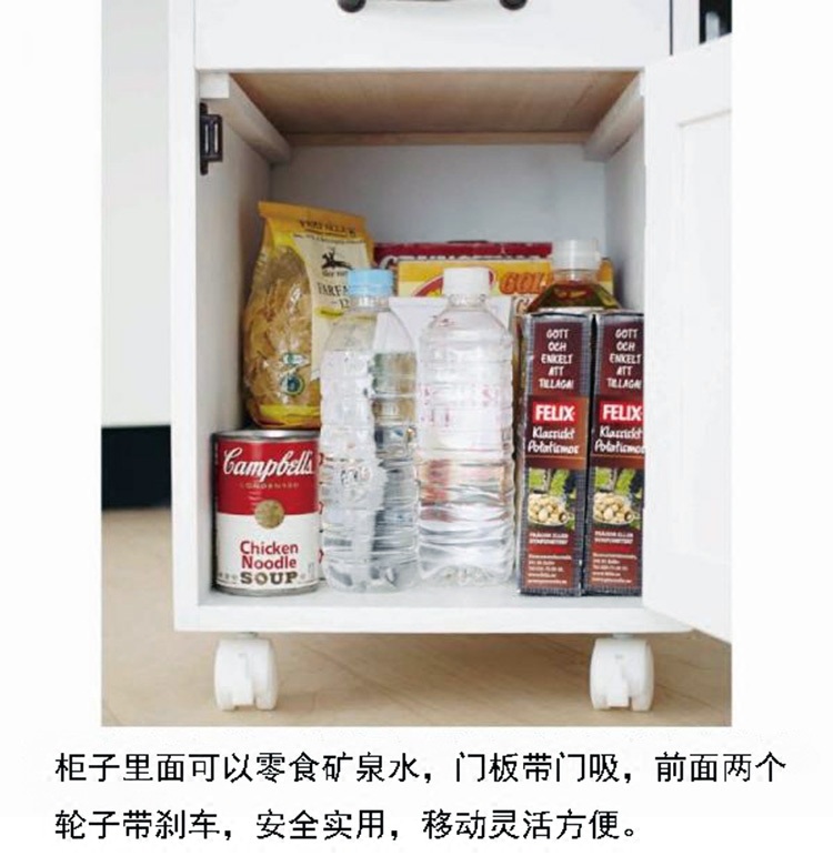밥솥 선반 슬라이딩 렌지대 서랍 이동식 바퀴 거치대  아테네 화이트(현물) 택배 - 상세 이미지 5
