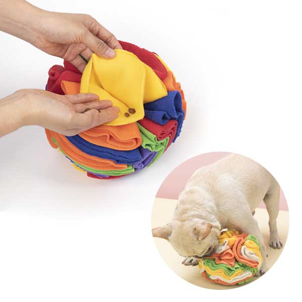 15CM 애견 노즈워크 킁킁볼 강아지 고양이 스너플 공 간식볼 후각 냄새 놀이 터그 장난감 지능개발 분리불안 해소