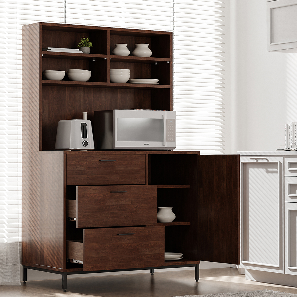 전자렌지수납장 1000 밥솥 다이 레일 선반 밥통 수납장