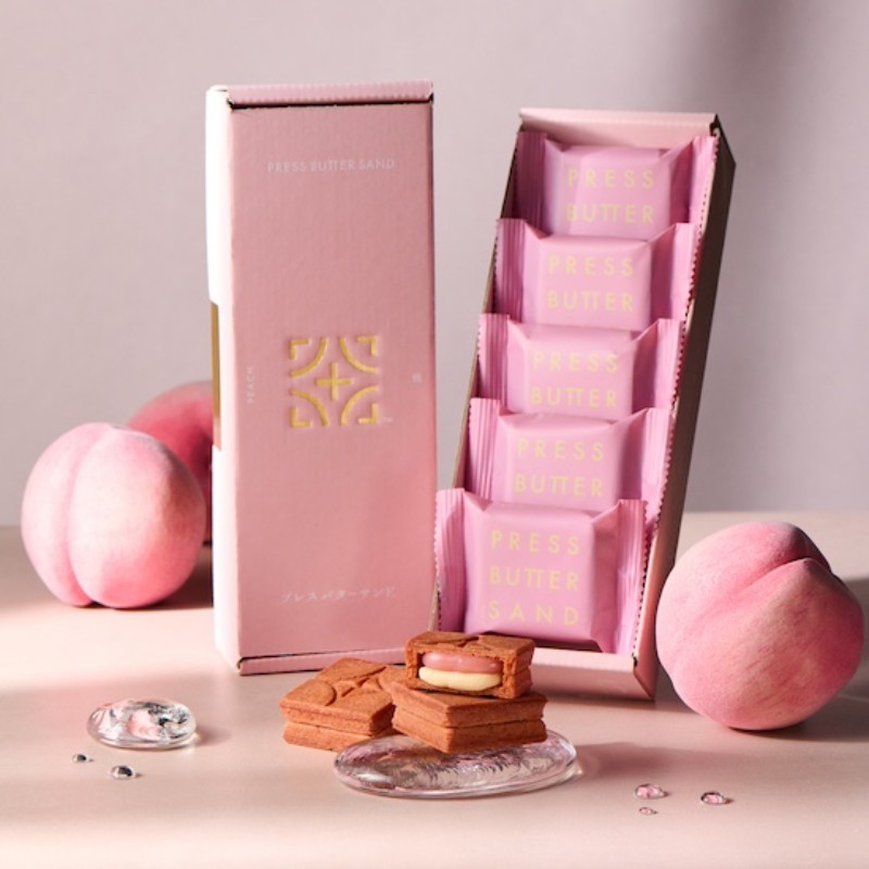 일본 프레스 버터 샌드 복숭아크림 쿠키 과자 답례품 선물용 추석 특별한날 : NARA STORE