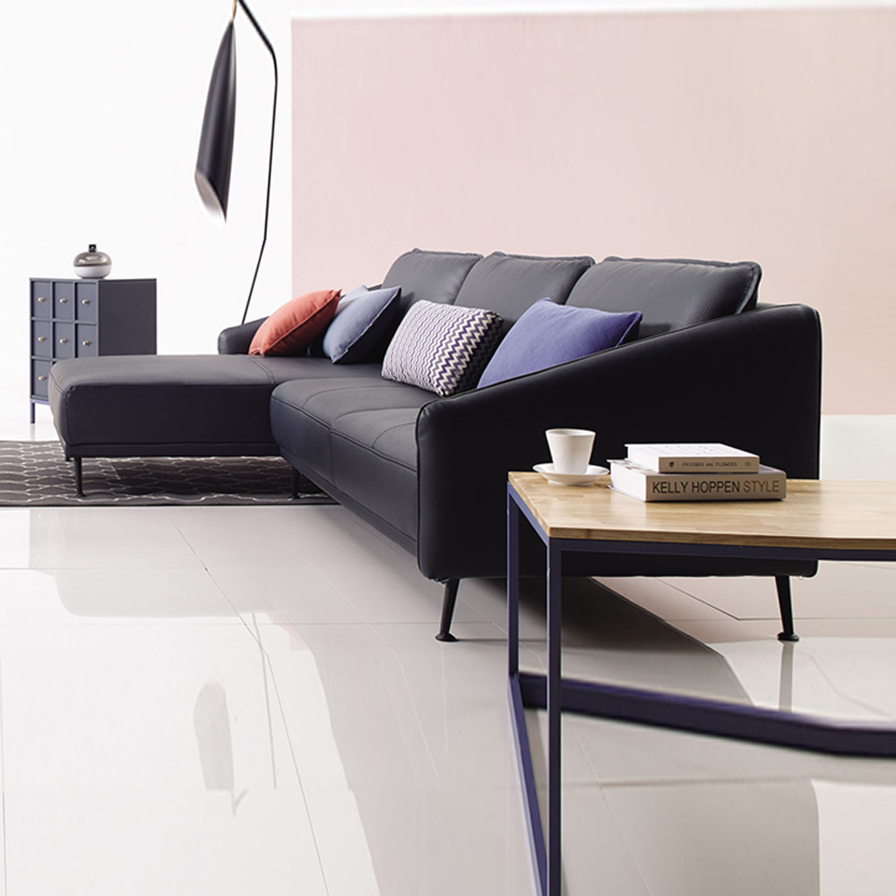 H3K 통가죽 카우치소파