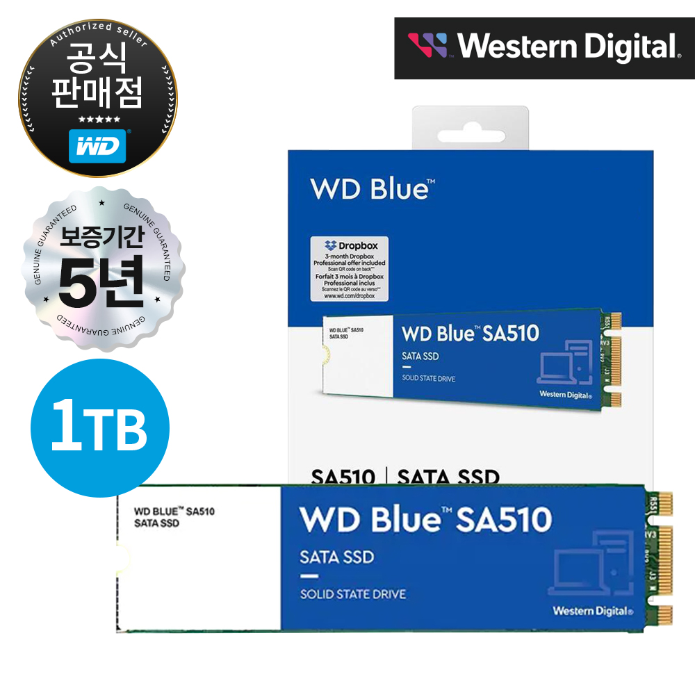 [공식판매점] WD Blue SA510 M.2 SATA 1TB 상품 이미지 1