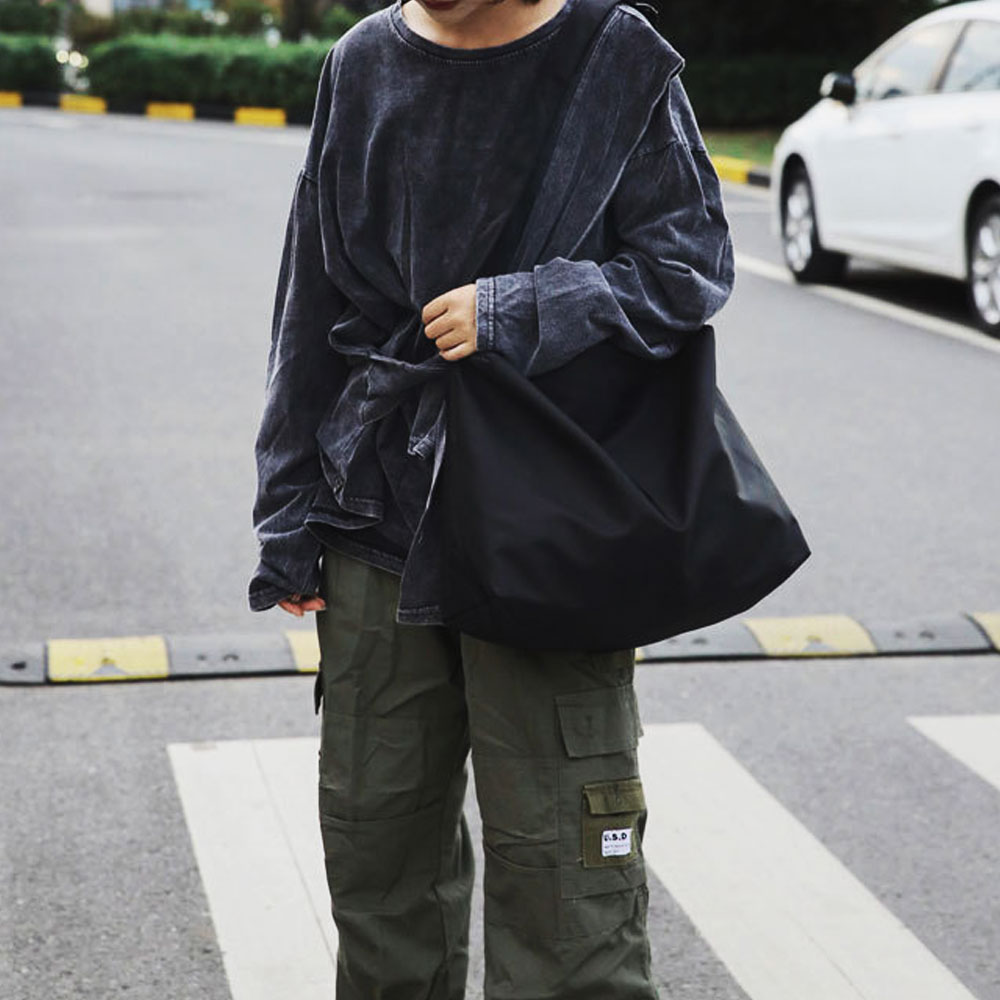 보부상가방 버킷백 가벼운 디자이너 쇼퍼백 나일론 이미지 8