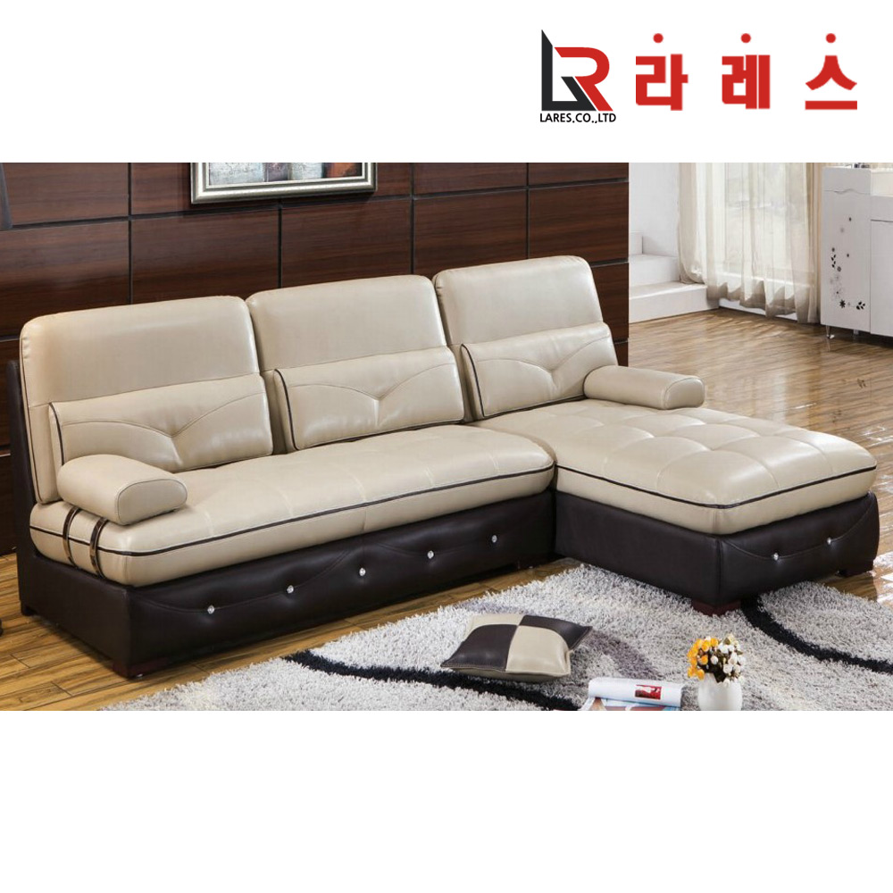 페리아 가죽 4인 카우치 소파