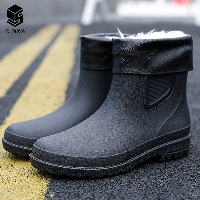 남자 털 장화 첼시 레인부츠 (방한)