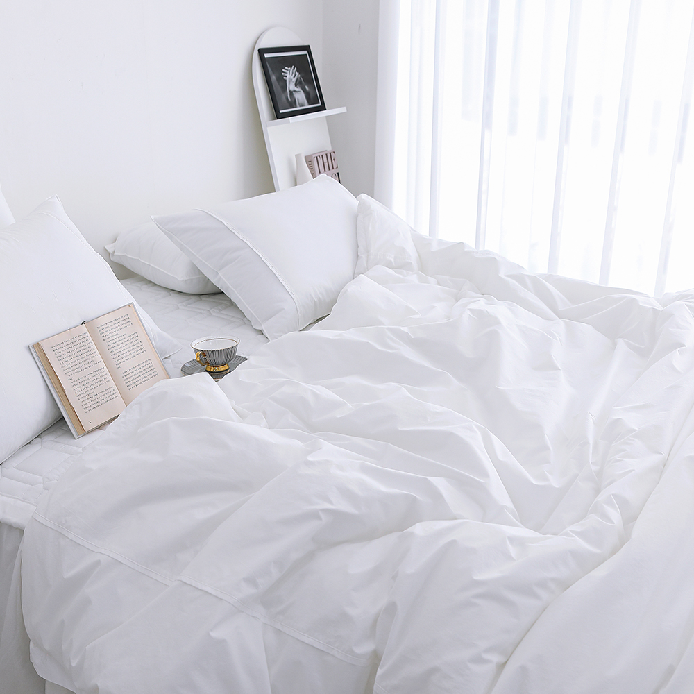 호텔이불 양면 고밀도 사계절이불 슈퍼싱글 퀸 옥수수솜 신혼침구 베이직 차렵