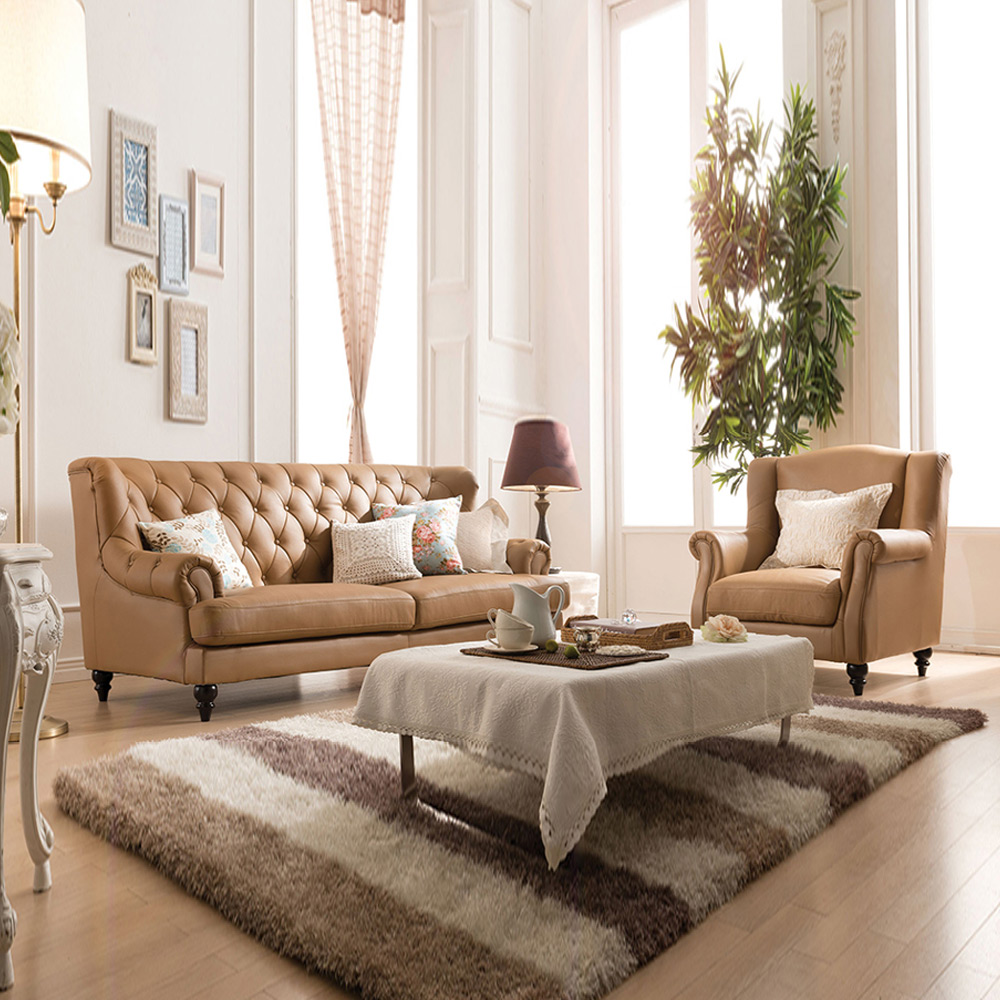 H208K 소가죽 3인1인 소파세트