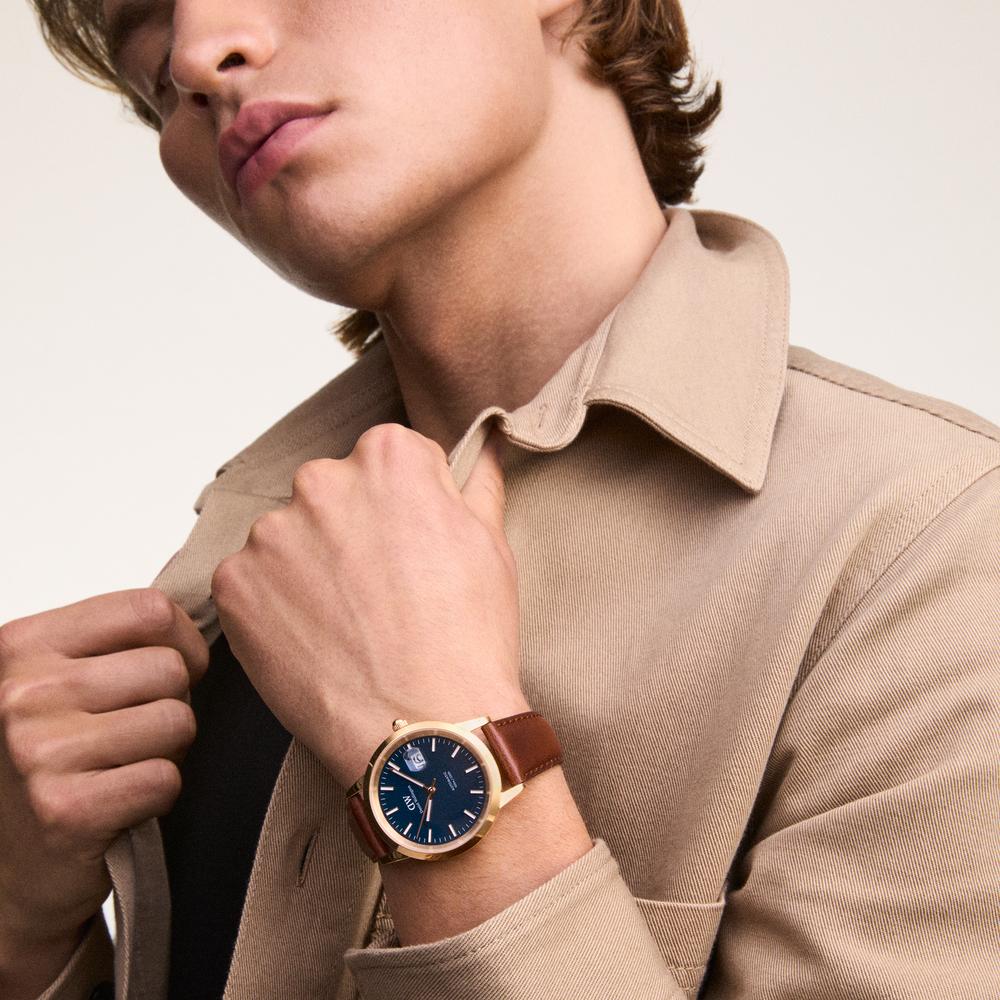 다니엘 웰링턴 ICONIC ST MAWES AUTOMATIC 오토매틱 브라운 레더워치 - 상세 이미지 3