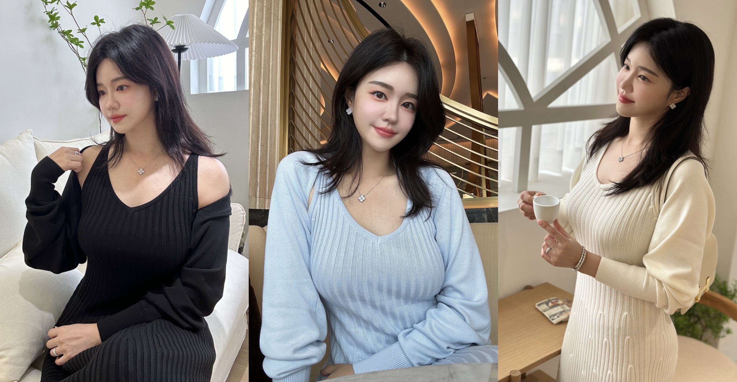 Ondes 옹드 니트 가디건 볼레로