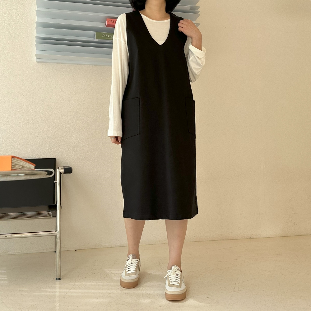 자체제작 빅사이즈 55-88 스판 브이넥 베스트 롱 원피스 뷔스티에 조끼 XL 3XL