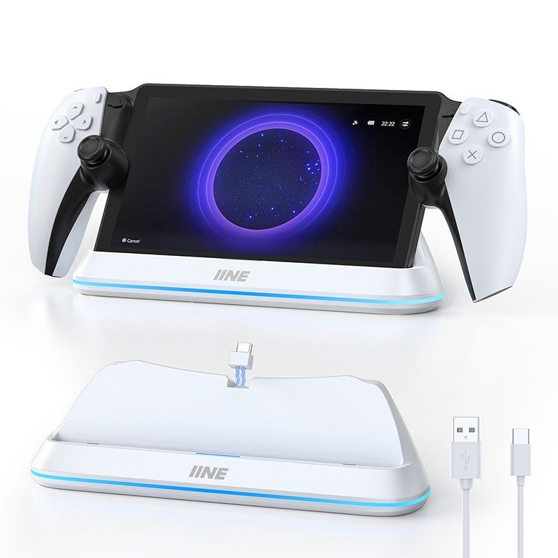 PS5 포탈 충전 베이스 충전기 RGB 라이트 거치대 포탈 듀얼센스 충전 베이스 PG-P5P03 - 상세 이미지 5