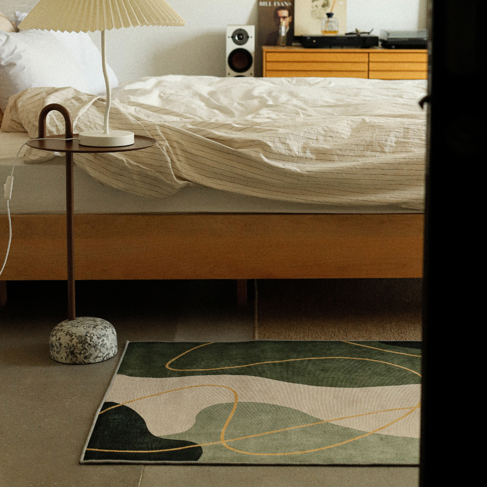 [에모프] 잔디 러그 거실 카페트 단모러그 고양이러그 140x200