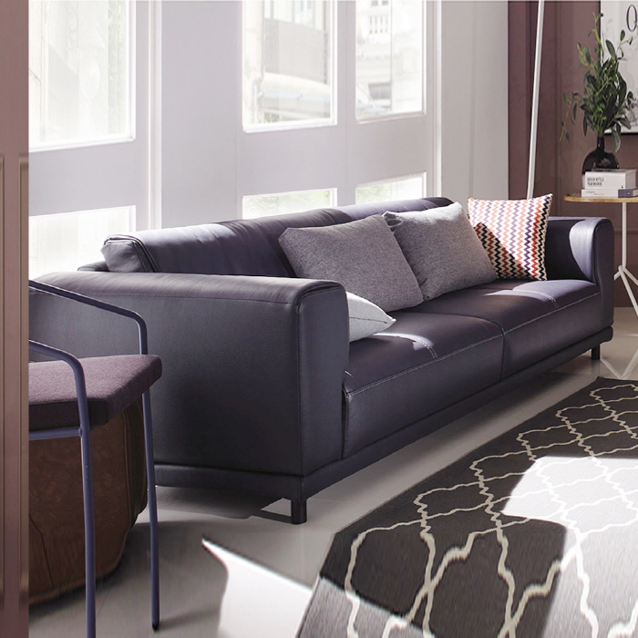 H4K 면피가죽 3인소파