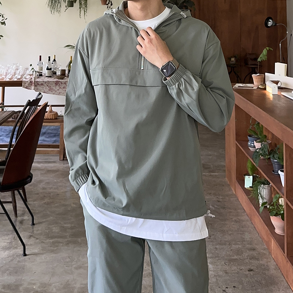 남자바람막이아노락 빅사이즈 오버핏 봄 가을 남자 자켓 남성 아노락 - 상세 이미지 3