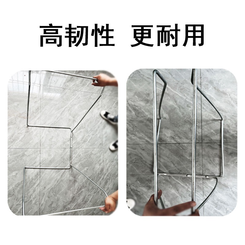마대걸이 거치대 분리수거장 쓰레기통 이동식 야외 수거함 90-100cm 1.2cm 고인성 라운드 스틸 - 상세 이미지 4