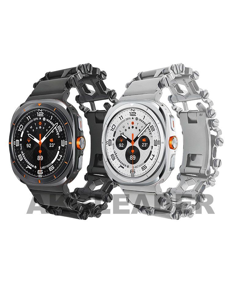 갤럭시워치 7 울트라 메탈 스트랩 접이식 교체 팔찌 밴드 실버 삼성 watch7ultra에 적합 47mm - 상세 이미지 2