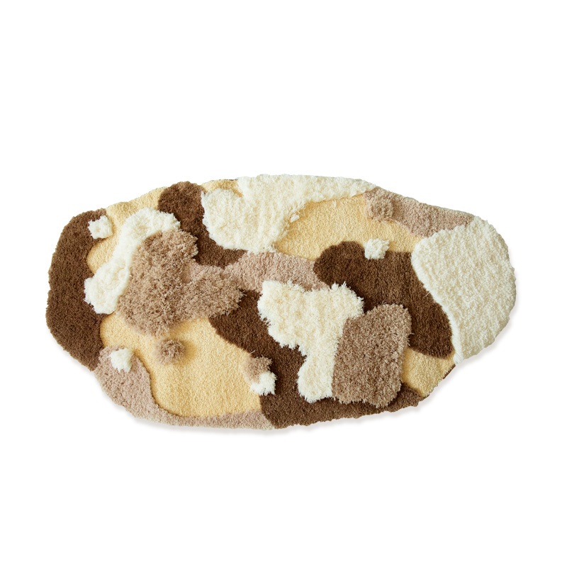 파도러그 카펫 침실 거실 담요 소파 양모 부드러운 푹신 눈 위를 걷다 60x120cm - 상세 이미지 5