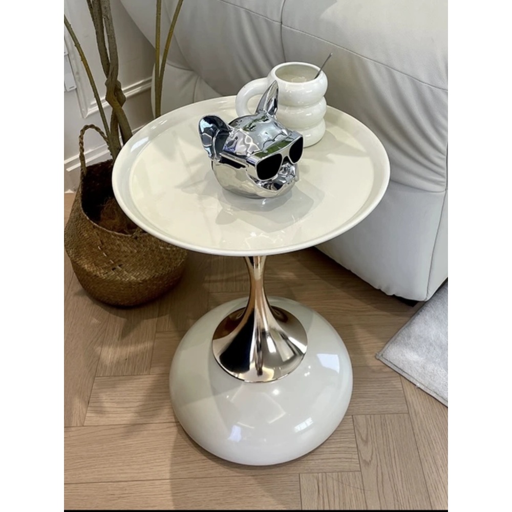 모래시계 모양 협탁 테이블 원형 사이드 심플 모던 거실 철체 소파 침대 옆