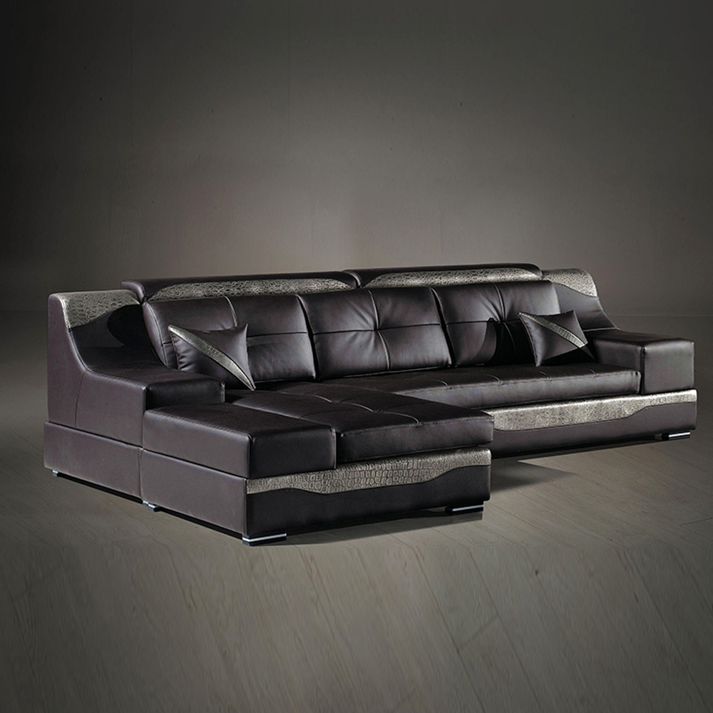 H14K 천연가죽PU콤비 악어무늬 카우치소파세트