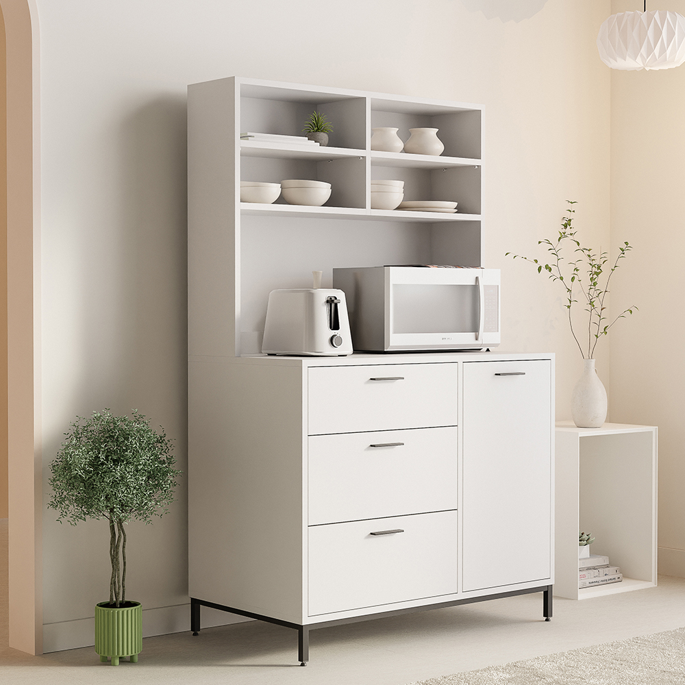 전자렌지수납장 1000 밥솥 다이 레일 선반 밥통 수납장