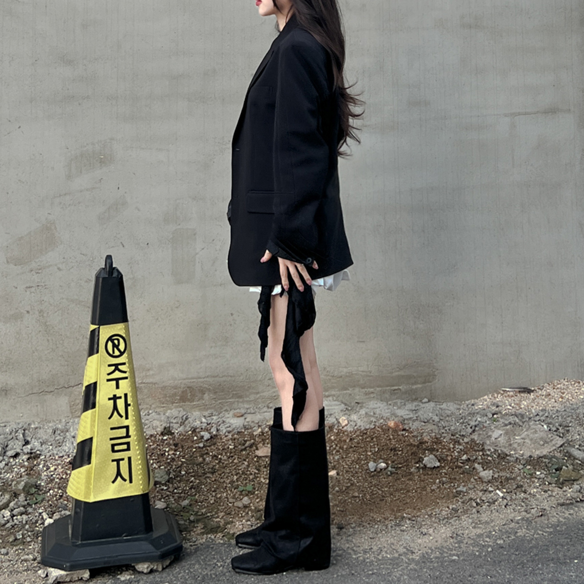 레그워머부츠 스웨이드 - 메인 이미지