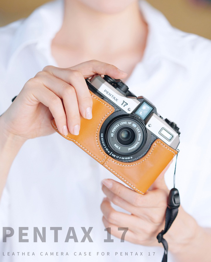 펜탁스 17 PENTAX 17 필름카메라 가죽 속사 하프 케이스 - 상세 이미지 5