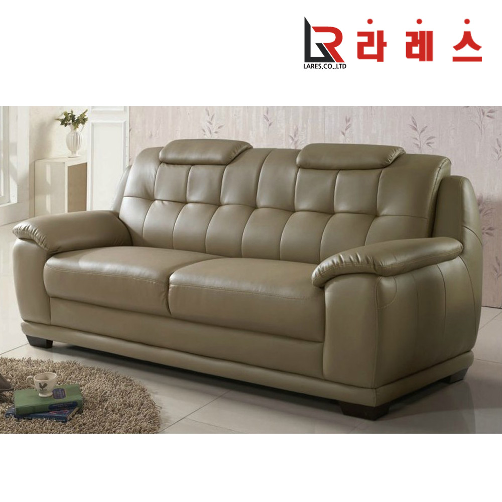 로엘 가죽 3인소파