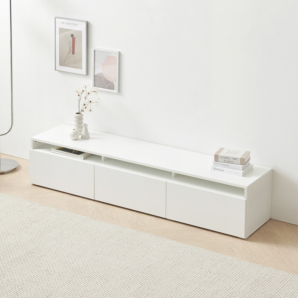 로즈스텔라 1800폭 낮은 거실장 티비다이 L040041