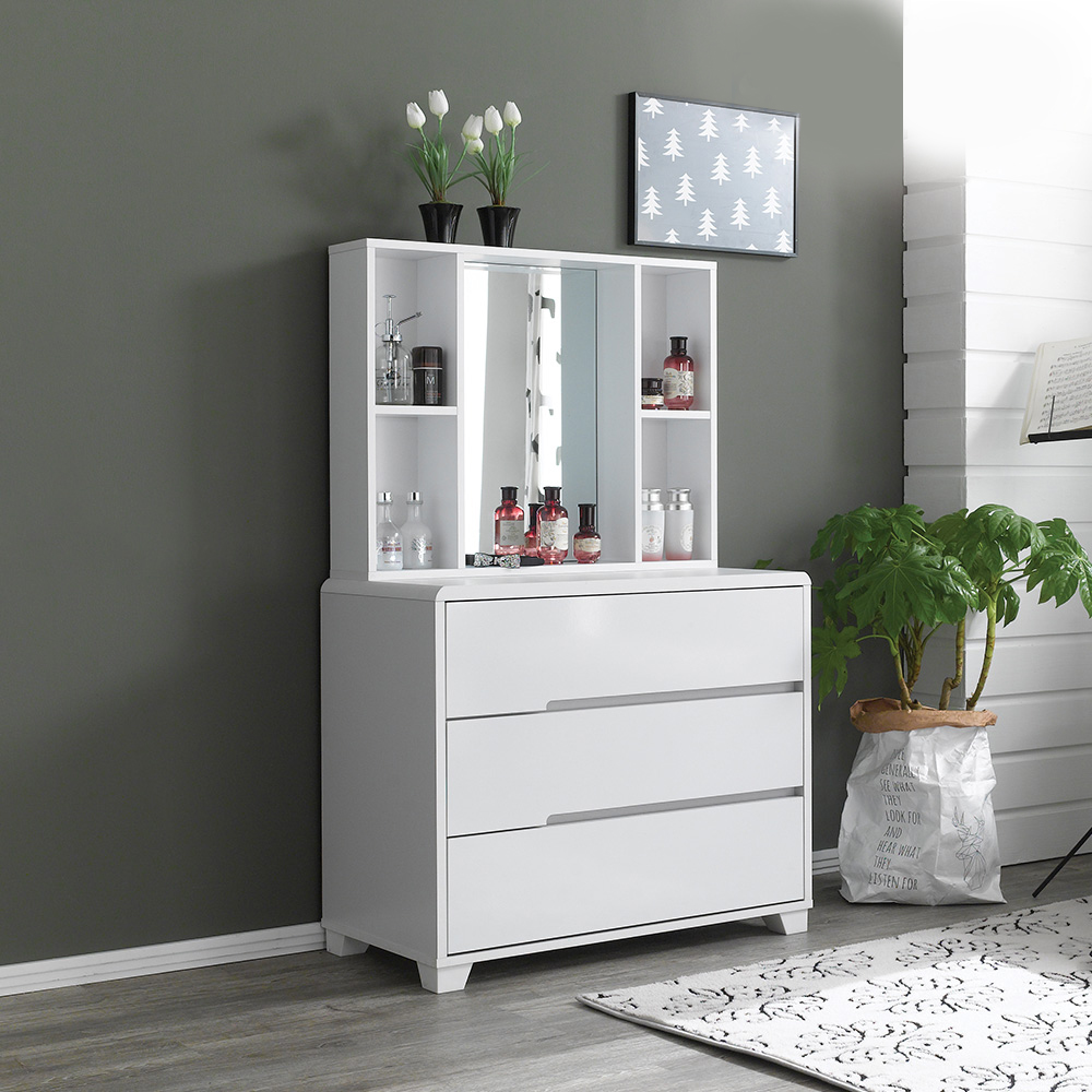 장인가구 레브 800 서랍형 수납화장대