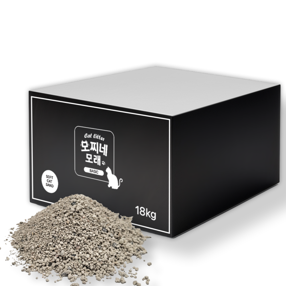 모찌네모래 베이직소프트 캣 샌드 고양이모래 무향, 18kg, 1개