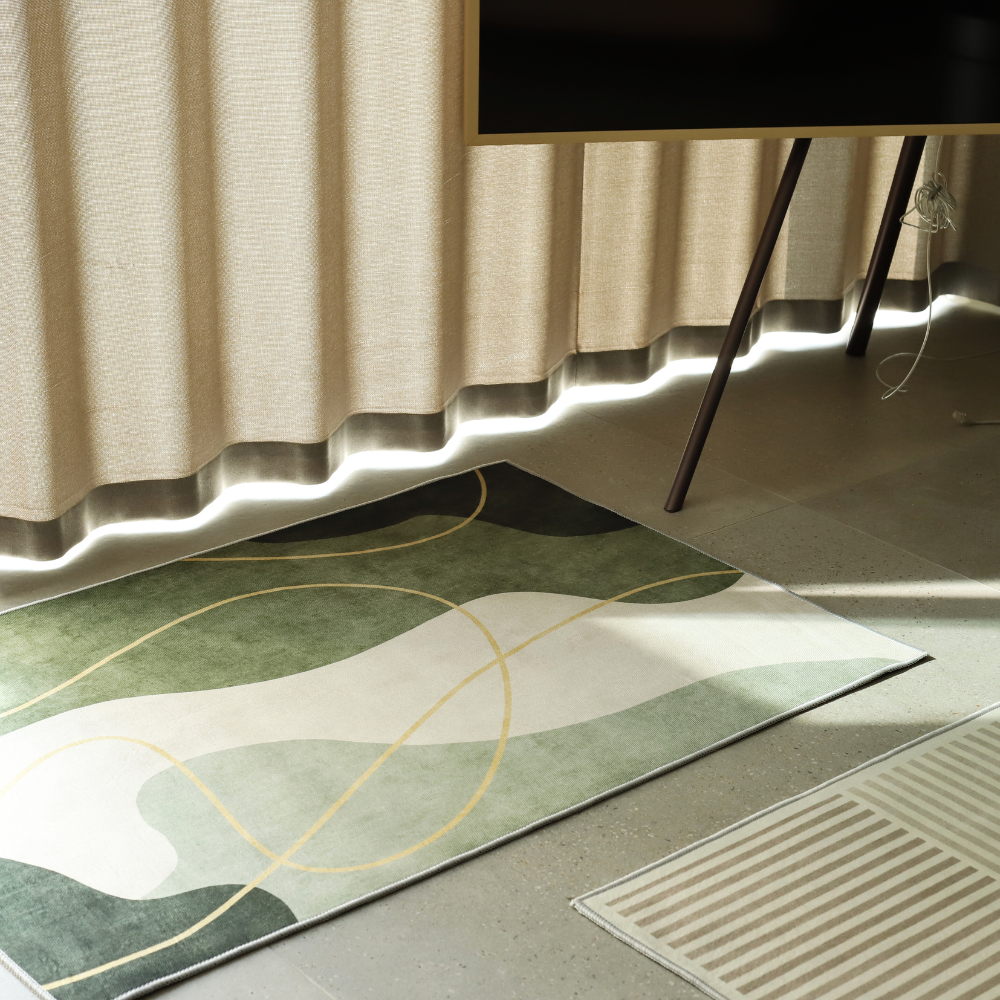 [에모프] 잔디 러그 거실 카페트 단모러그 고양이러그 140x200