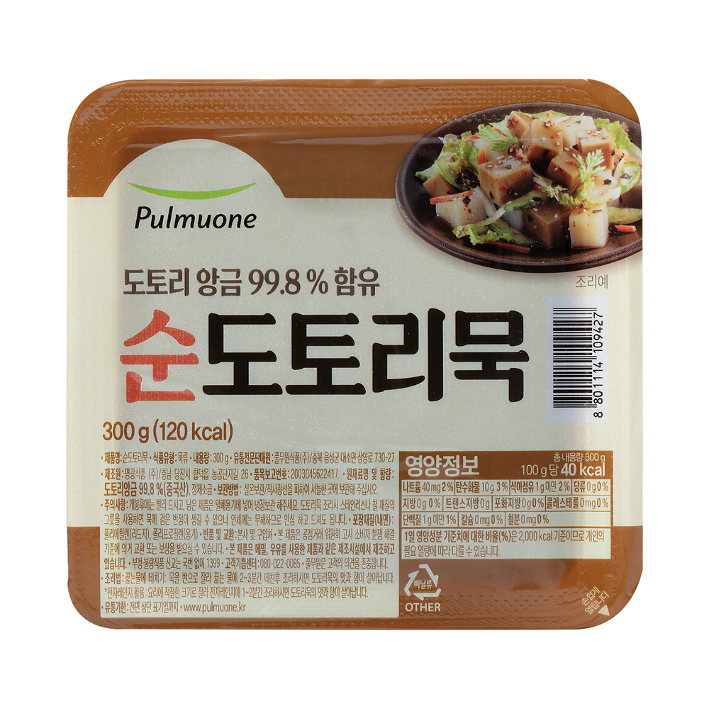 풀무원 생가득 순도토리묵 300g 1개 여름별미 술안주 요리레시피