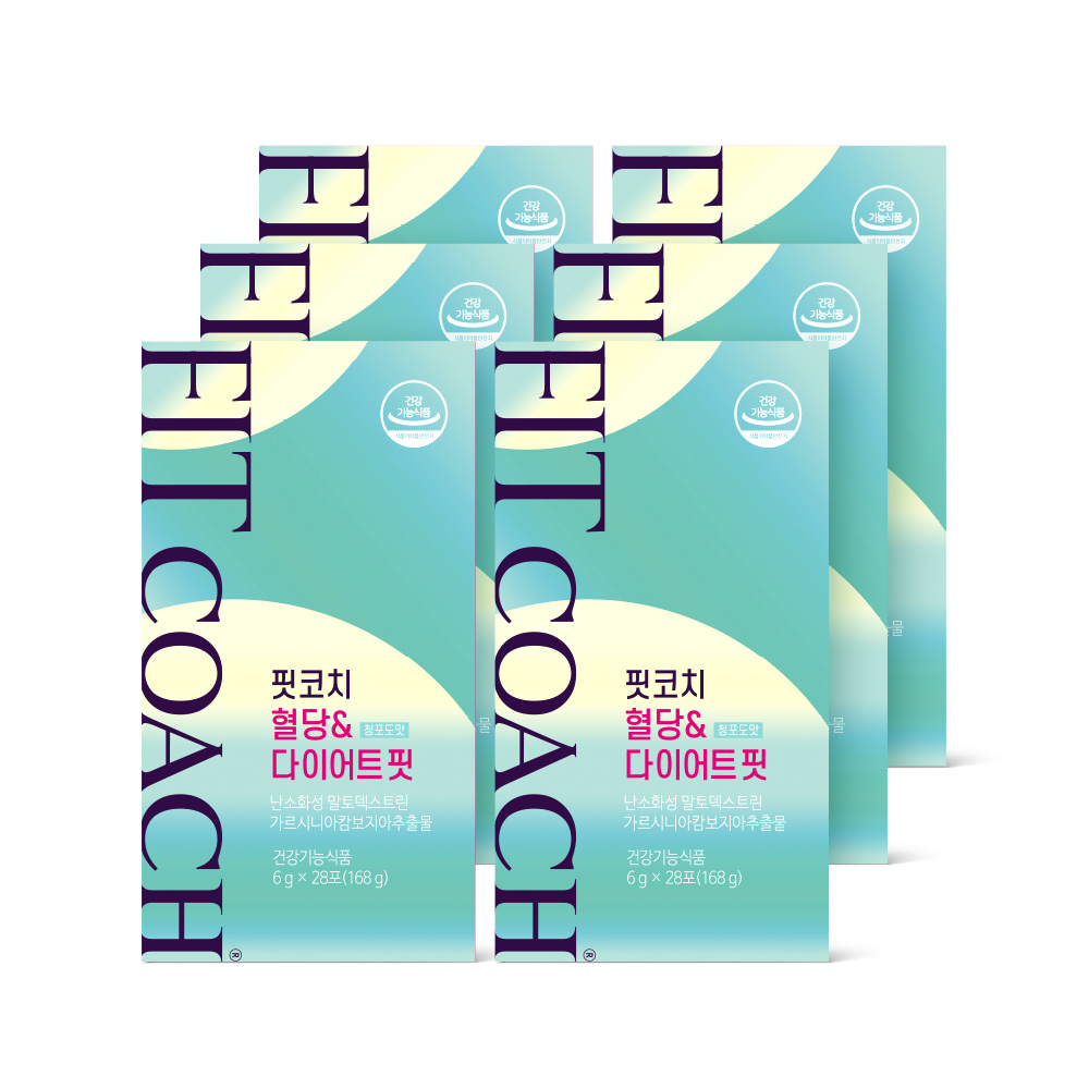 핏코치 혈당&다이어트 핏 청포도맛 28포, 6개