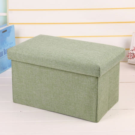 패브릭 수납의자 그린 리빙박스 접이식 수납정리함 스툴 정리함