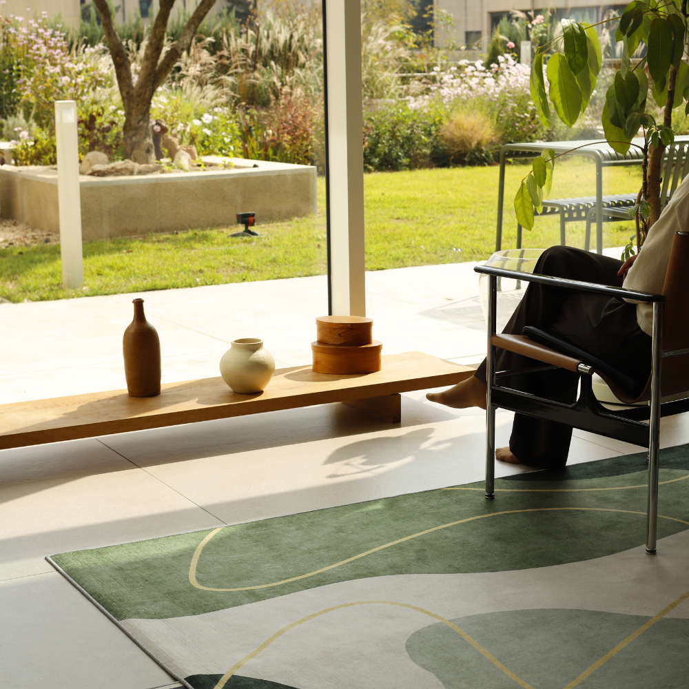 [에모프] 잔디 러그 거실 카페트 단모러그 고양이러그 140x200